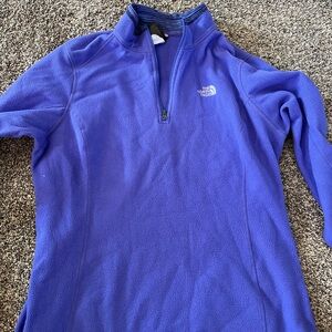 Purple north face quarter zip.  Pull over